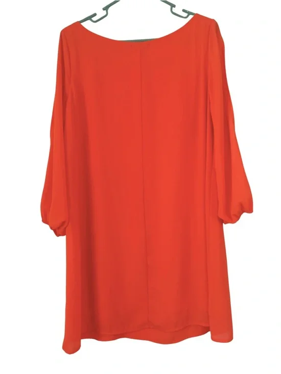 Gianni Bini Vibrant Orange Long Sleeve Dress - Picture 2 of 5